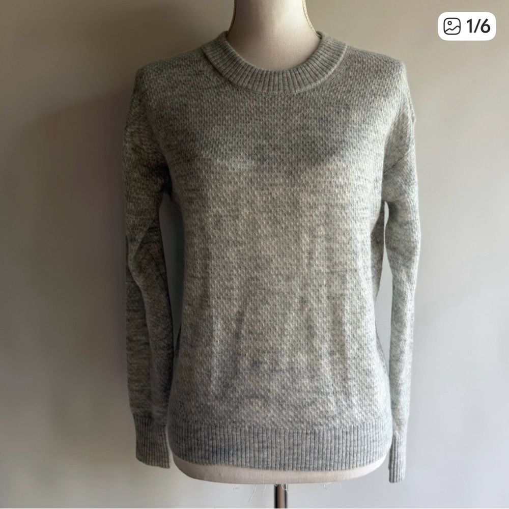 *** SOLD ***
NWT Quince Baby Alpaca Wool Diamond Stitch Crewneck Sweater,Size S